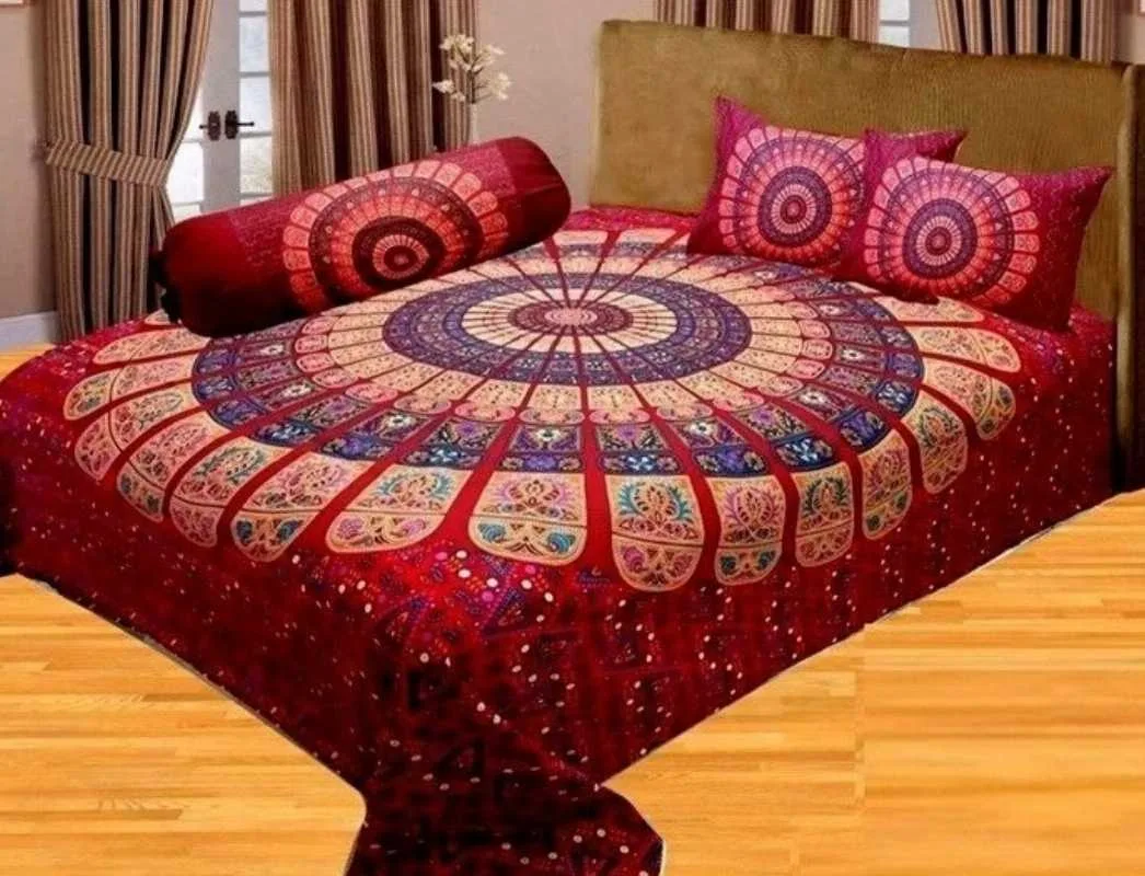 Luxury King size Bed Sheet with Matching Pillow covers
