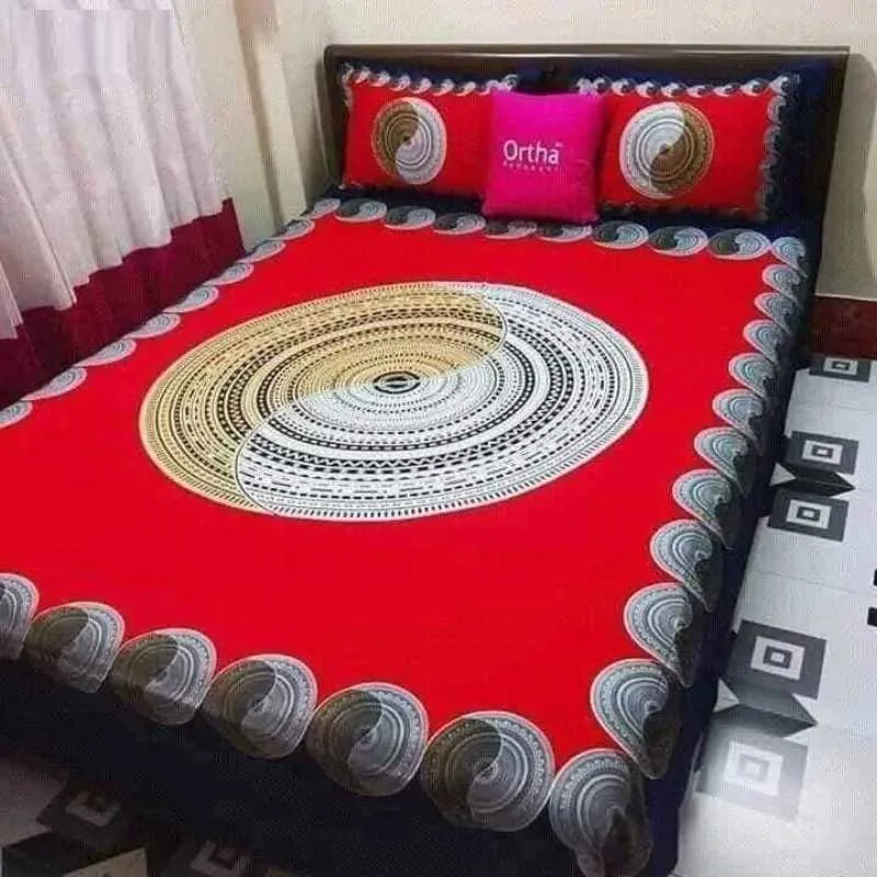 Luxury King size Bed Sheet with Matching Pillow covers