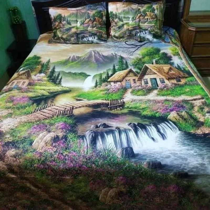 Luxury King size Bed Sheet with Matching Pillow covers