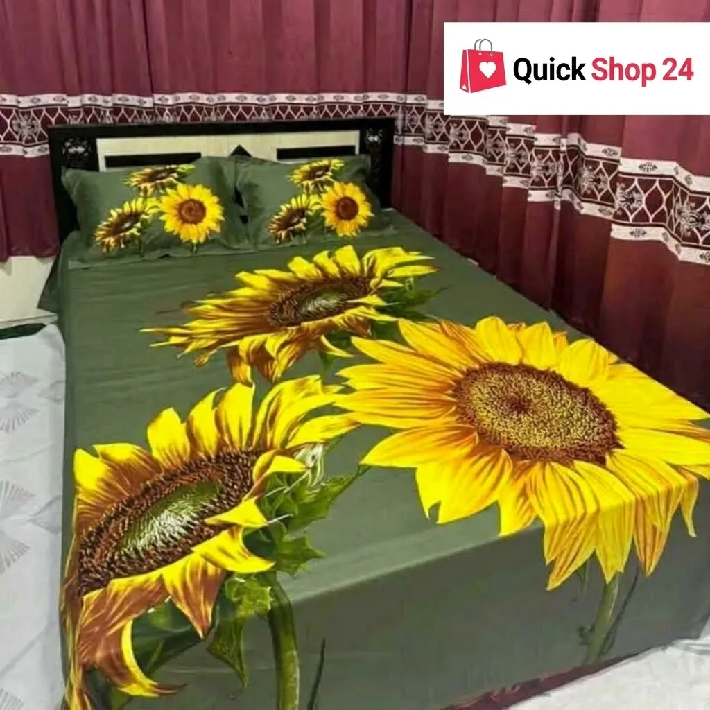 Luxury King size Bed Sheet with Matching Pillow covers