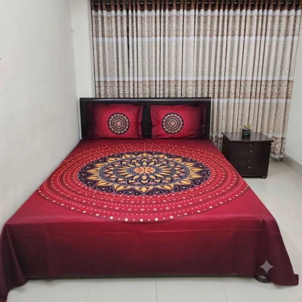 Luxury King size Bed Sheet with Matching Pillow covers