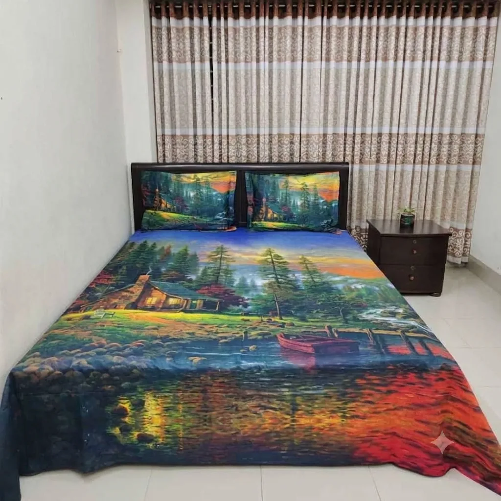 Luxury King size Bed Sheet with Matching Pillow covers