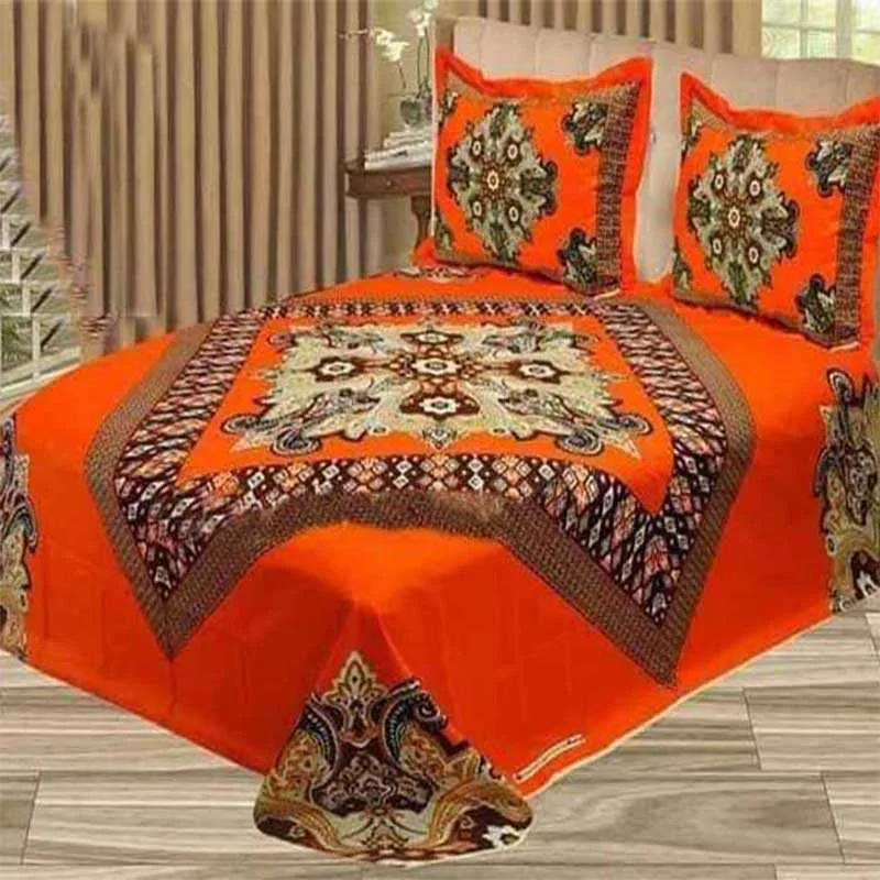 Luxury King size Bed Sheet with Matching Pillow covers
