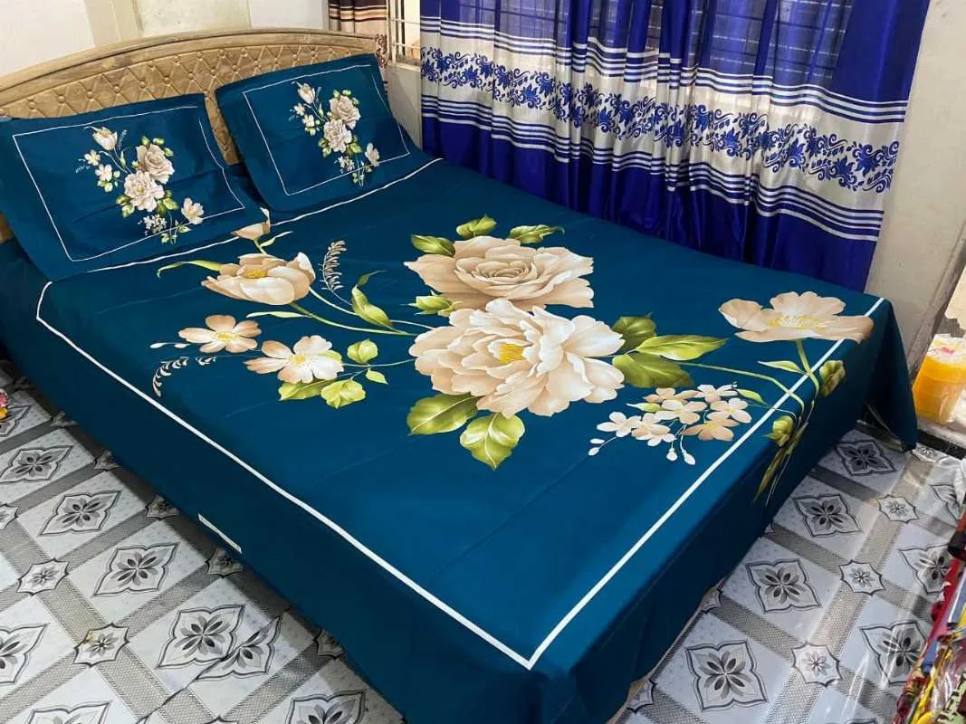 Luxury King size Bed Sheet with Matching Pillow covers