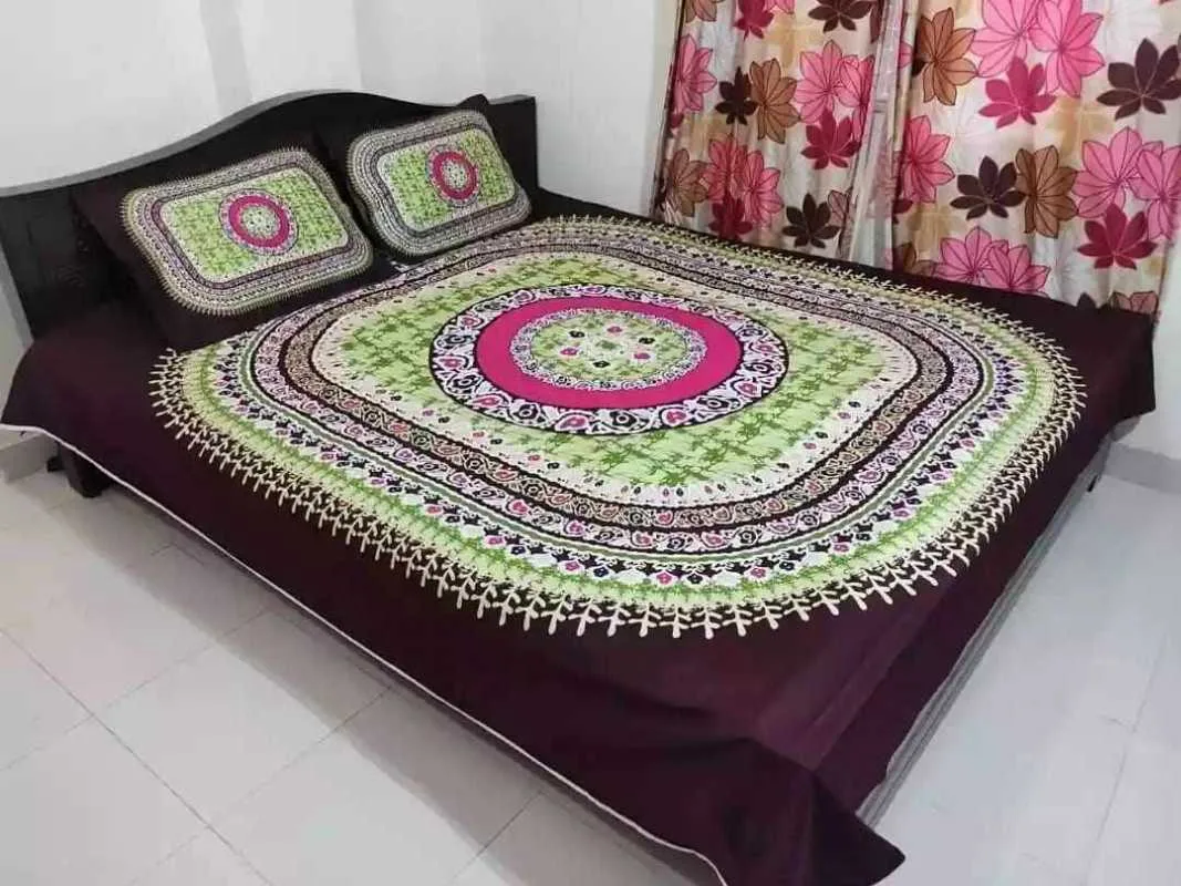 Luxury King size Bed Sheet with Matching Pillow covers