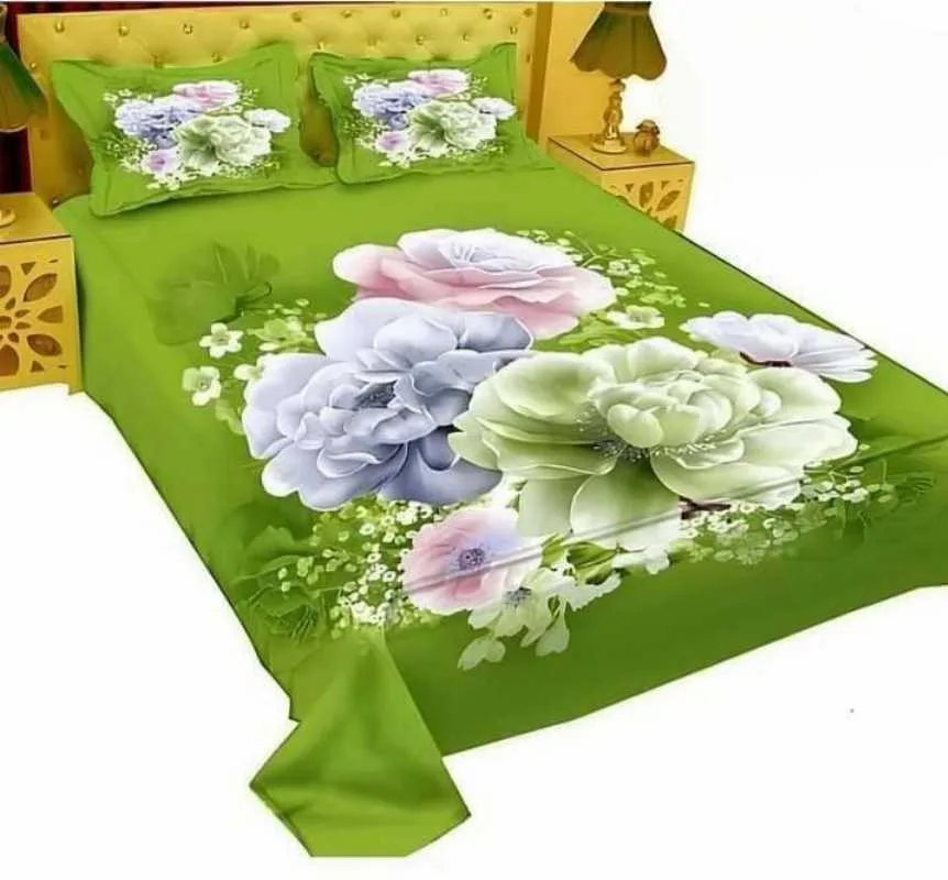 Luxury King size Bed Sheet with Matching Pillow covers
