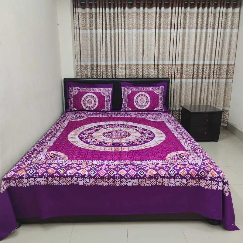 Luxury King size Bed Sheet with Matching Pillow covers