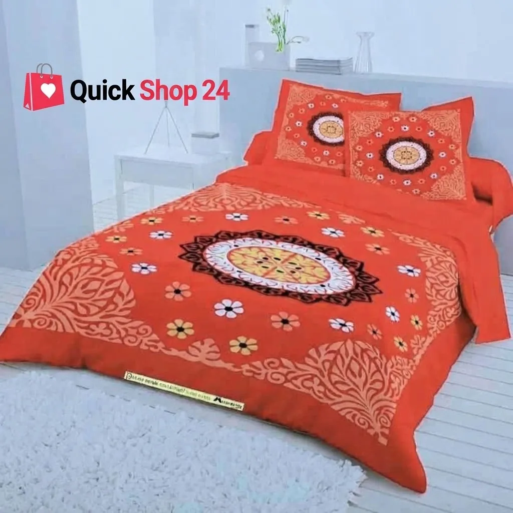 Luxury King size Bed Sheet with Matching Pillow covers