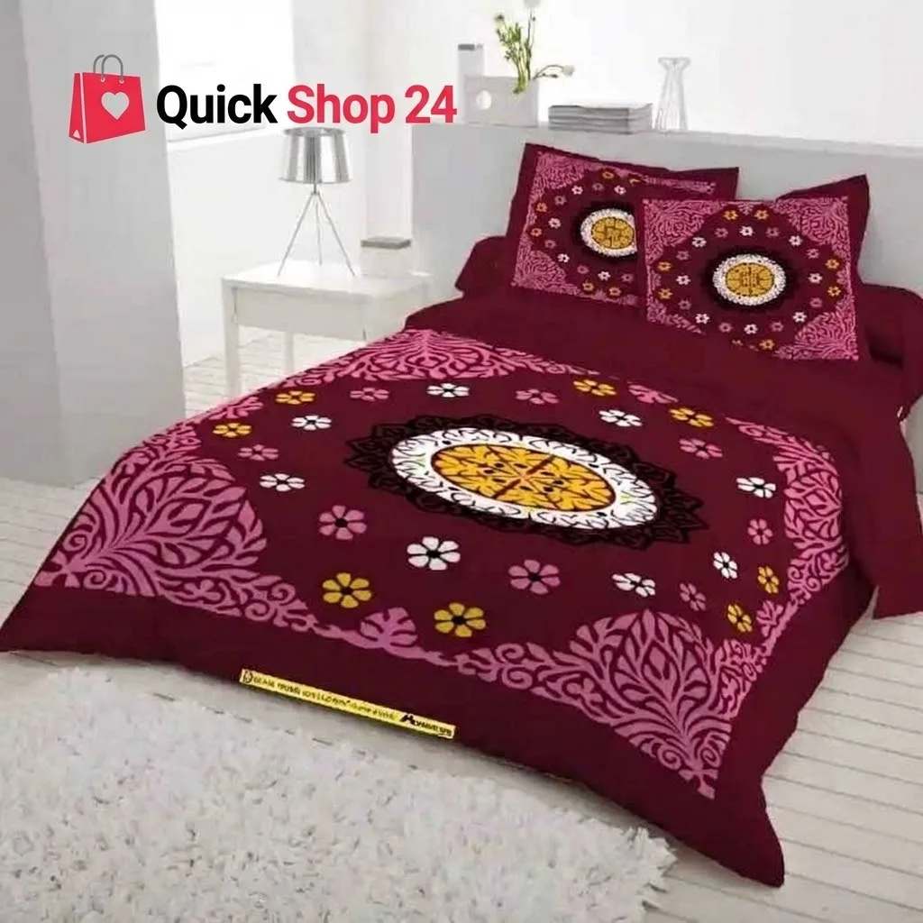 Luxury King size Bed Sheet with Matching Pillow covers