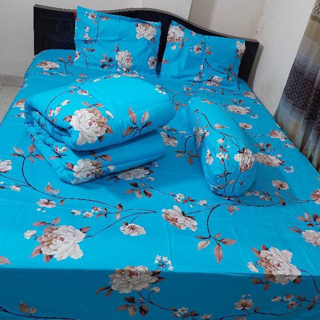 Premium Quality Twill Cotton Comforter 5 Pcs Set