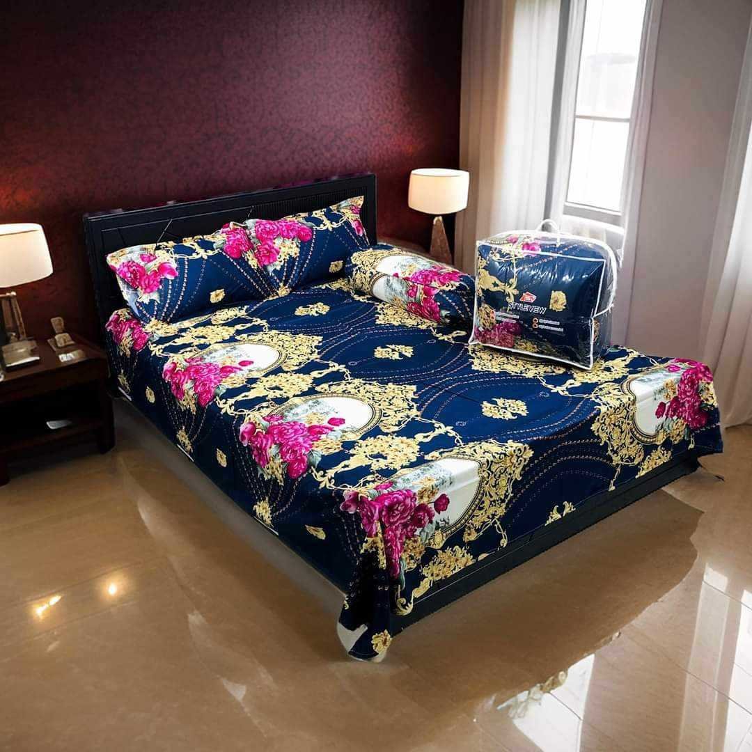 Premium Quality Twill Cotton Comforter 5 Pcs Set