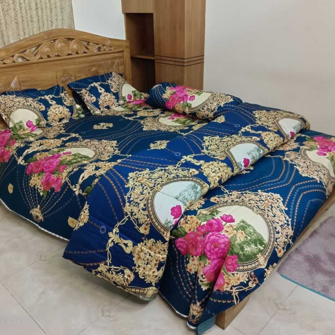 Premium Quality Twill Cotton Comforter 5 Pcs Set