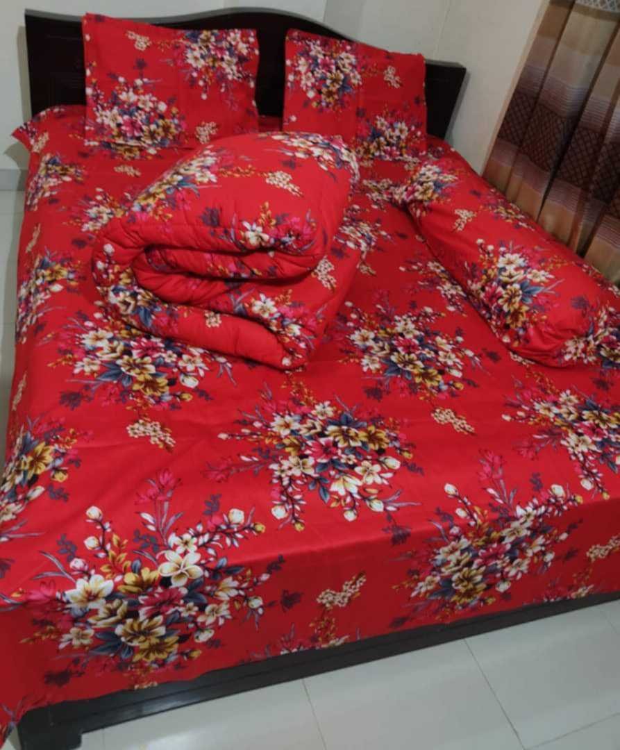 Premium Quality Twill Cotton Comforter 5 Pcs Set