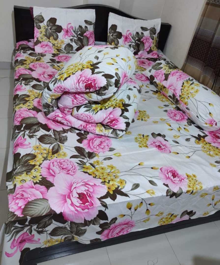 Premium Quality Twill Cotton Comforter 5 Pcs Set