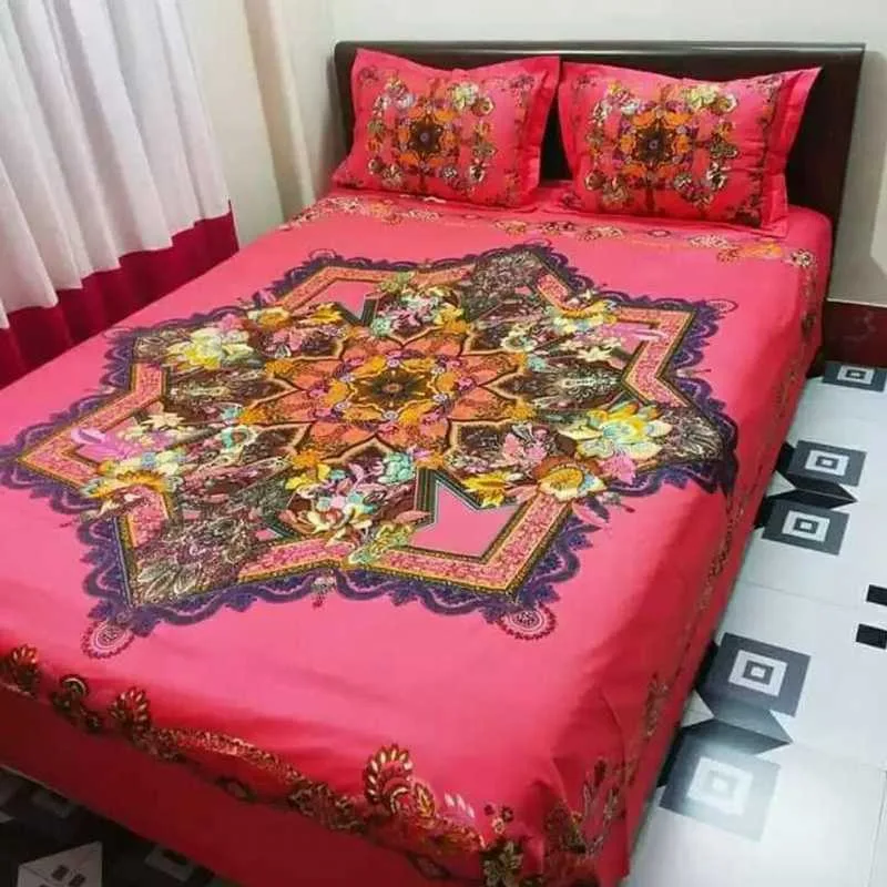 Luxury King size Bed Sheet with Matching Pillow covers