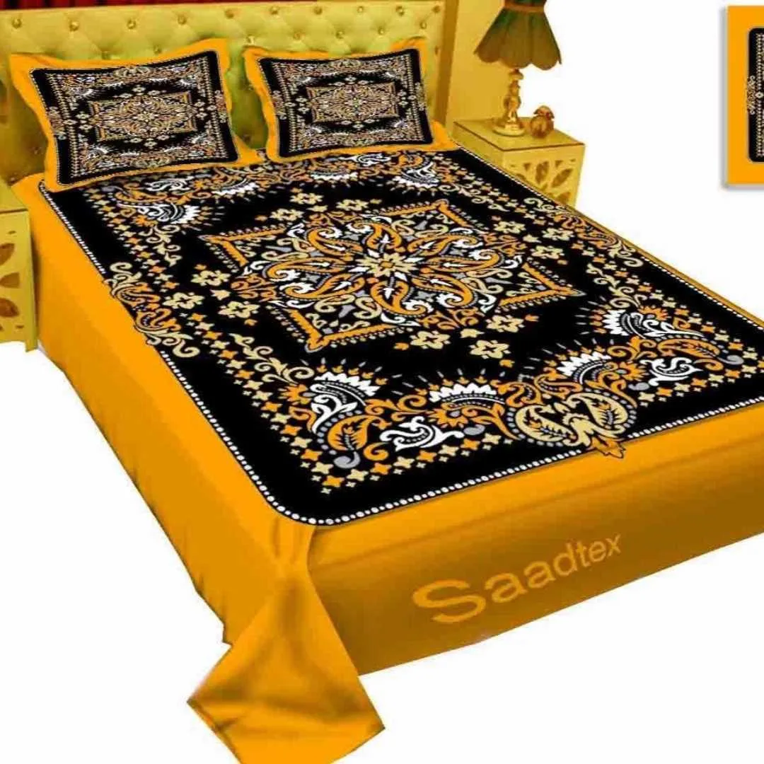 Luxury King size Bed Sheet with Matching Pillow covers