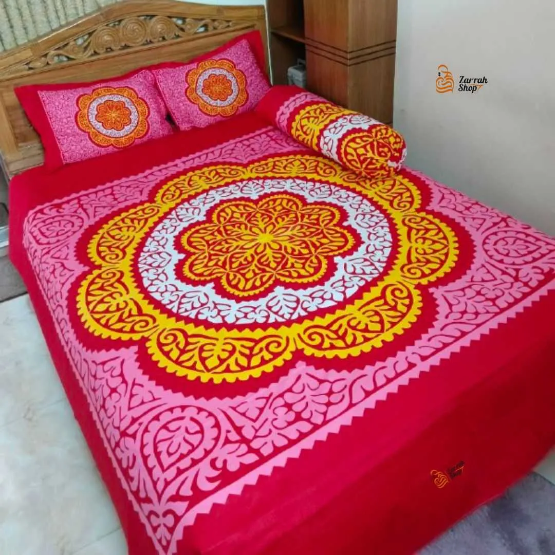 Luxury King size Bed Sheet with Matching Pillow covers