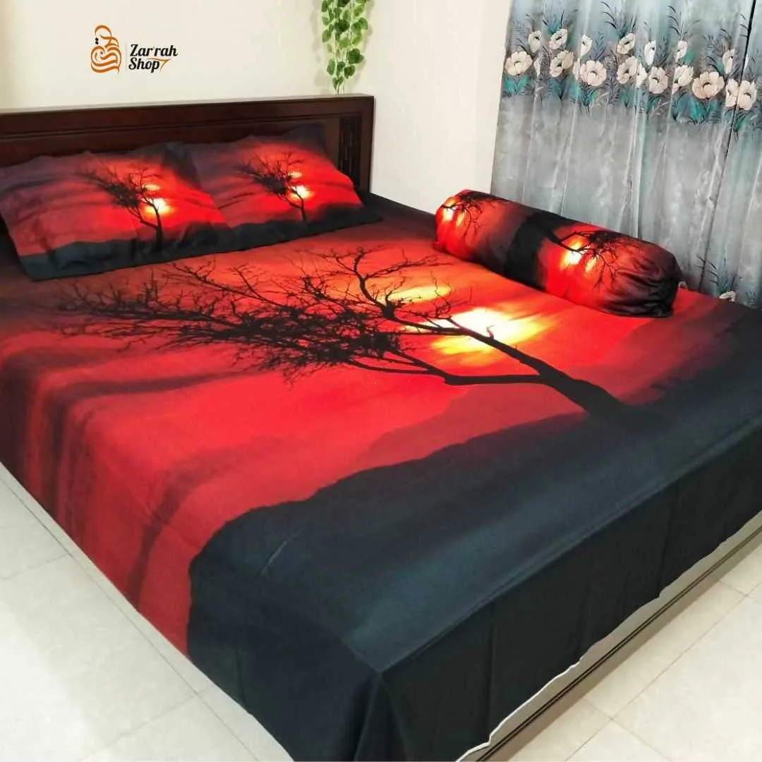 Luxury King size Bed Sheet with Matching Pillow covers