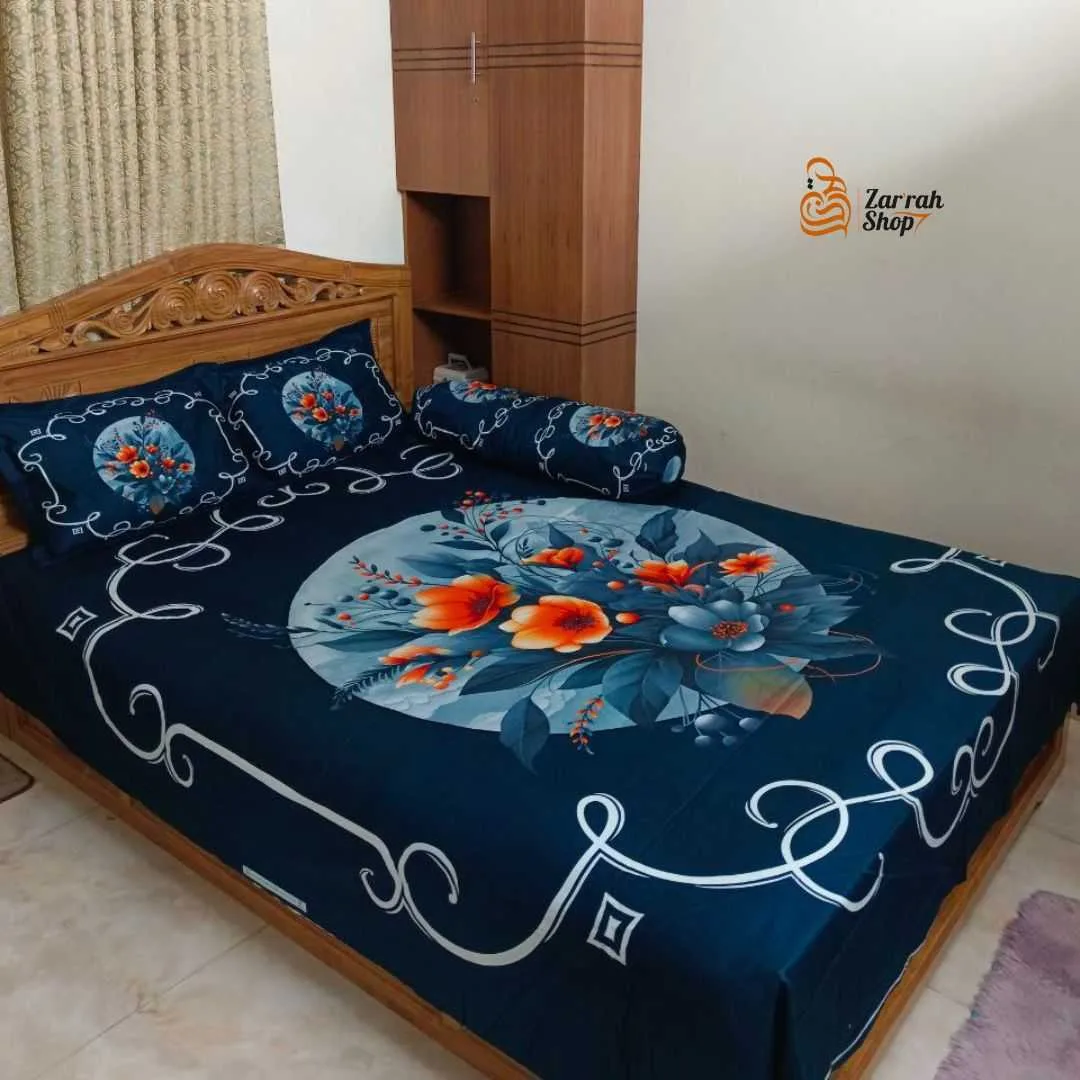 Luxury King size Bed Sheet with Matching Pillow covers