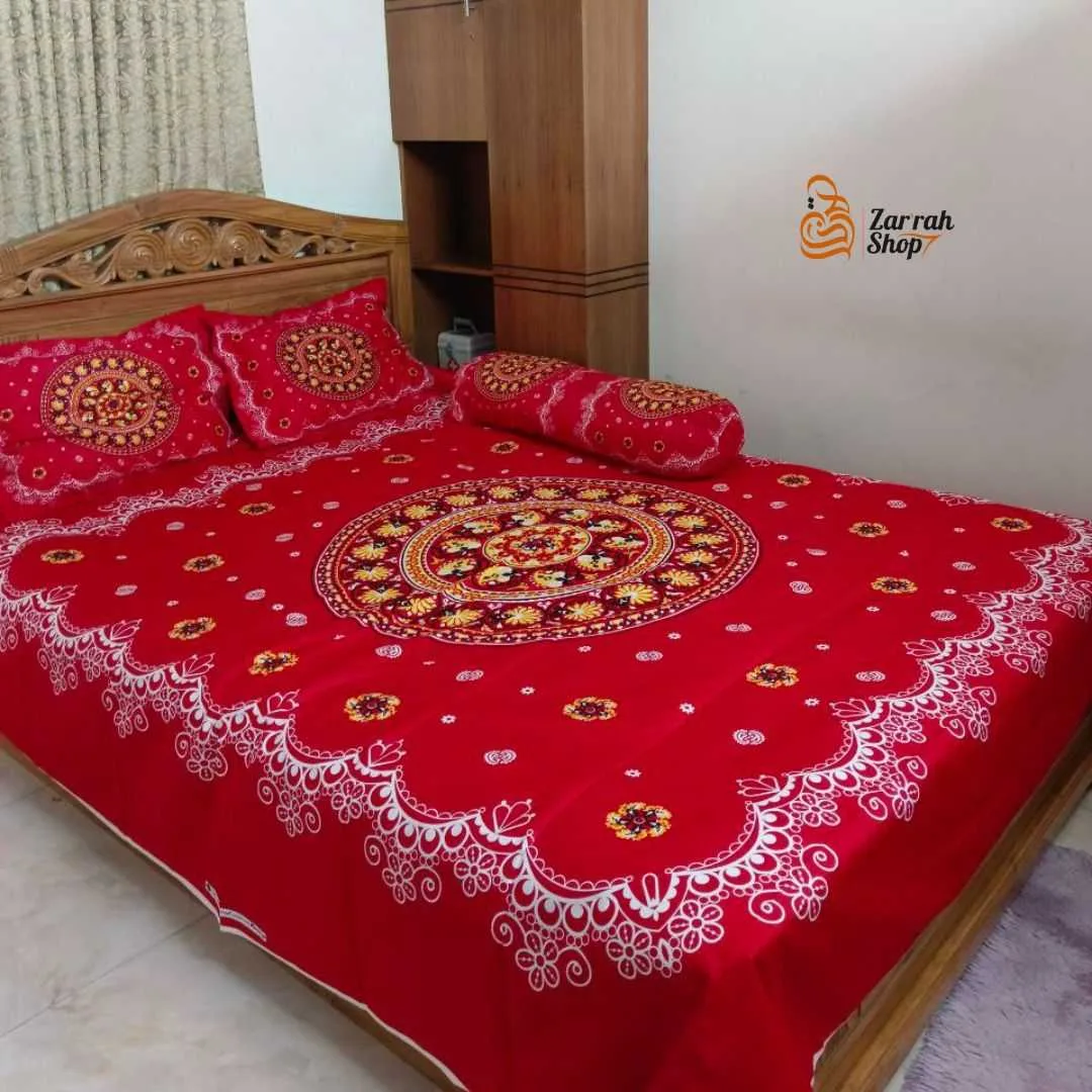 Luxury King size Bed Sheet with Matching Pillow covers