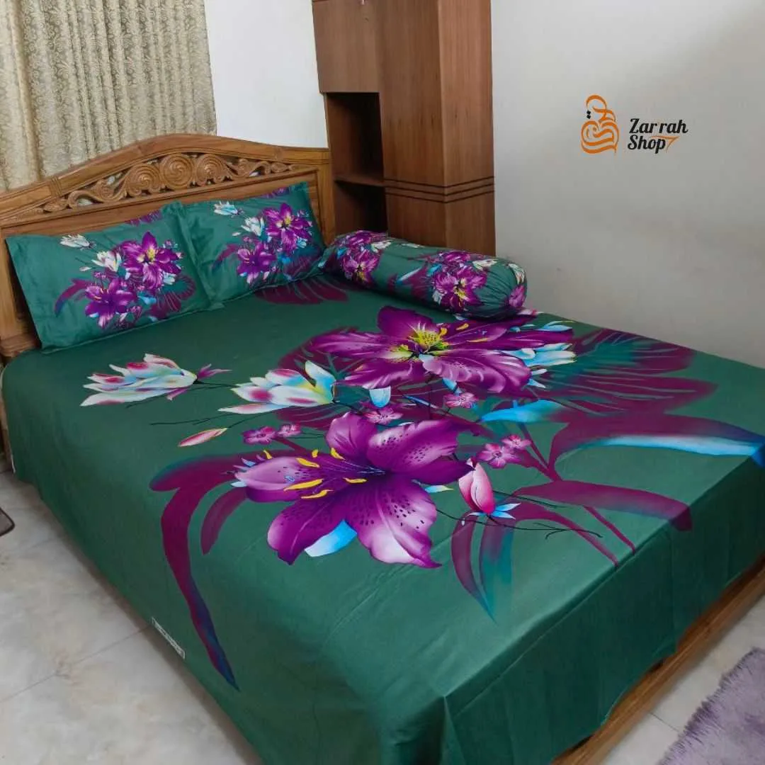 Luxury King size Bed Sheet with Matching Pillow covers
