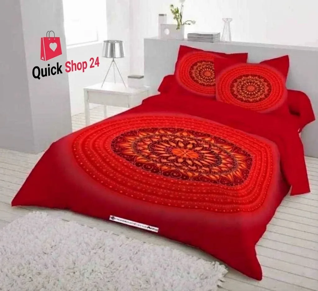 Luxury King size Bed Sheet with Matching Pillow covers