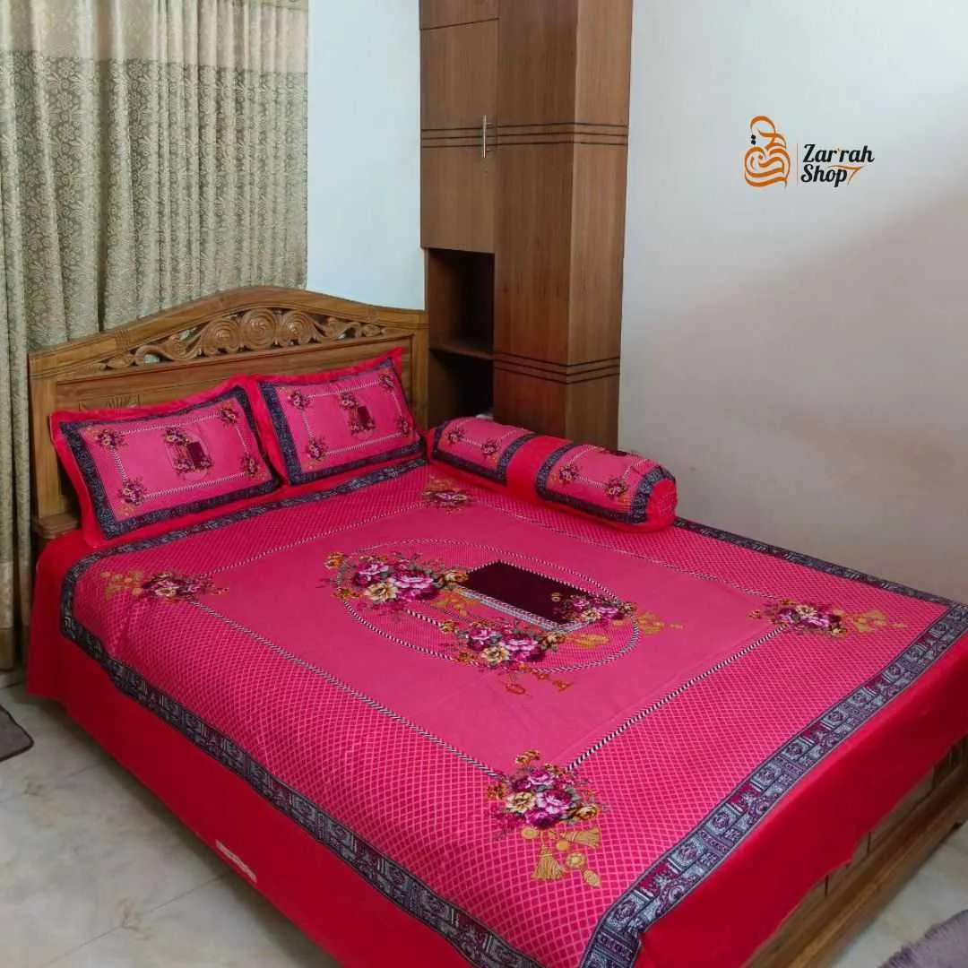 Luxury King size Bed Sheet with Matching Pillow covers