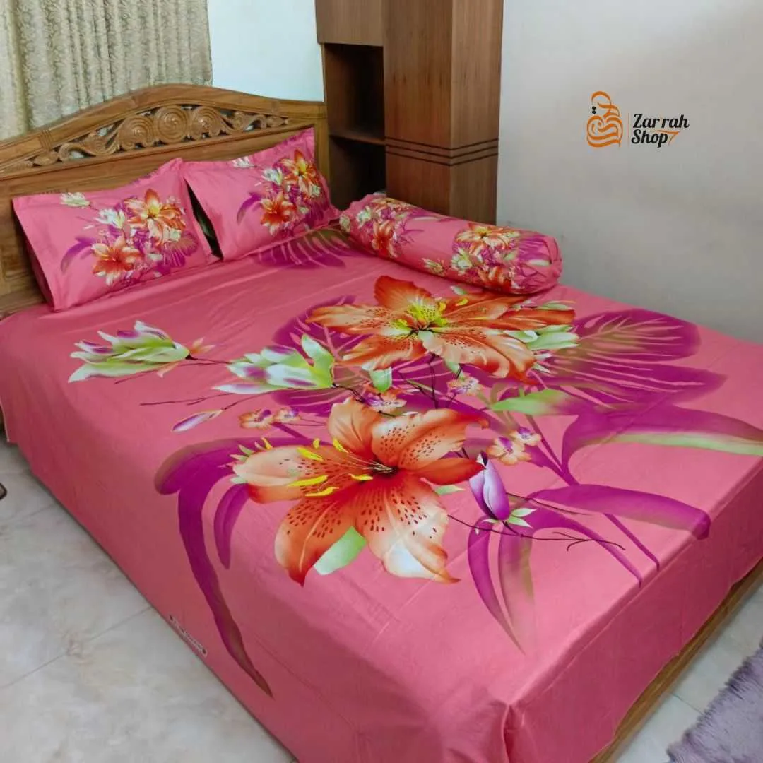 Luxury King size Bed Sheet with Matching Pillow covers