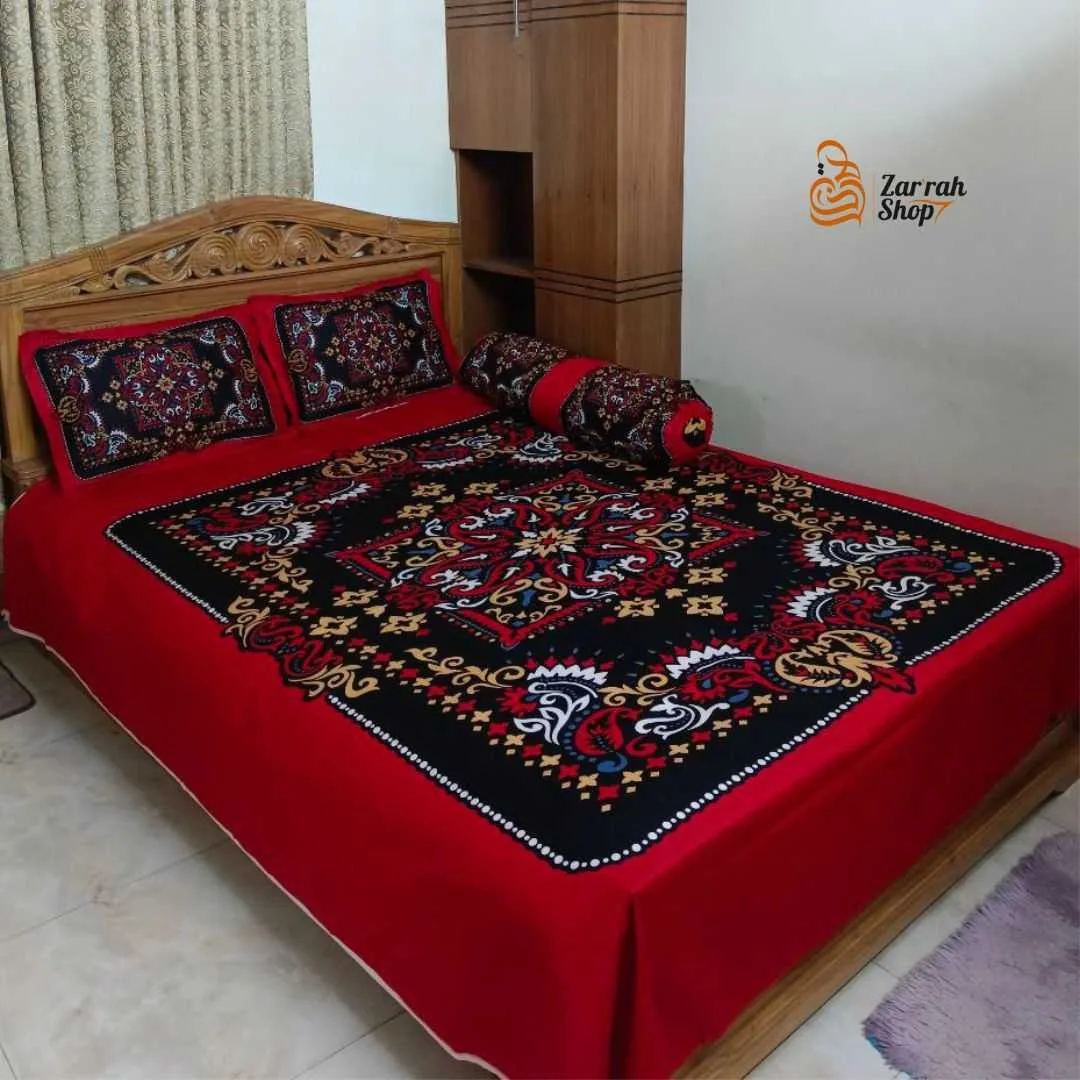 Luxury King size Bed Sheet with Matching Pillow covers