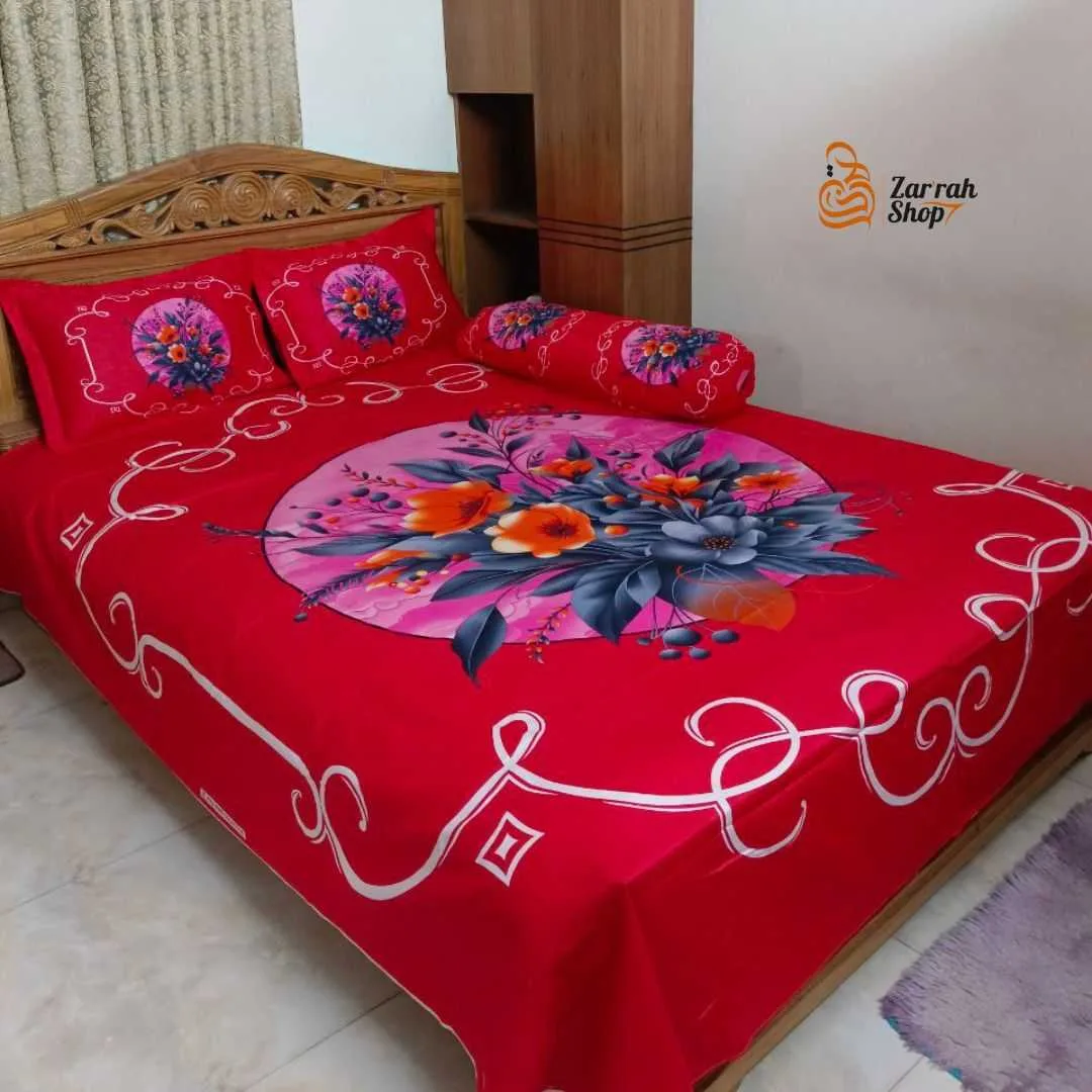 Luxury King size Bed Sheet with Matching Pillow covers