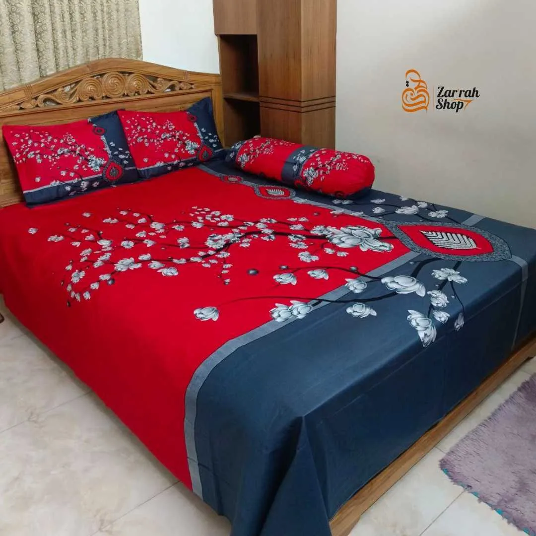 Luxury King size Bed Sheet with Matching Pillow covers