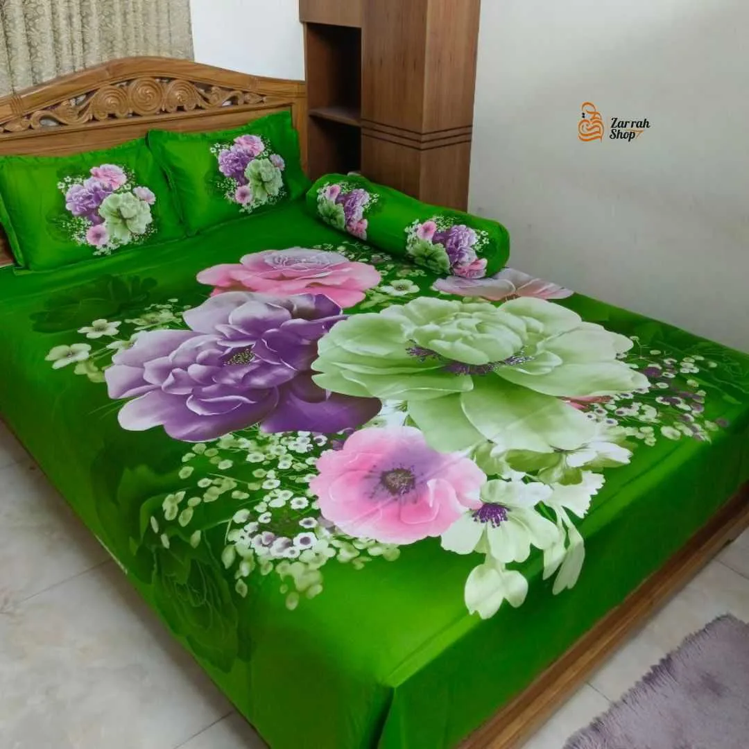 Luxury King size Bed Sheet with Matching Pillow covers