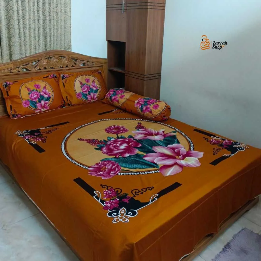 Luxury King size Bed Sheet with Matching Pillow covers