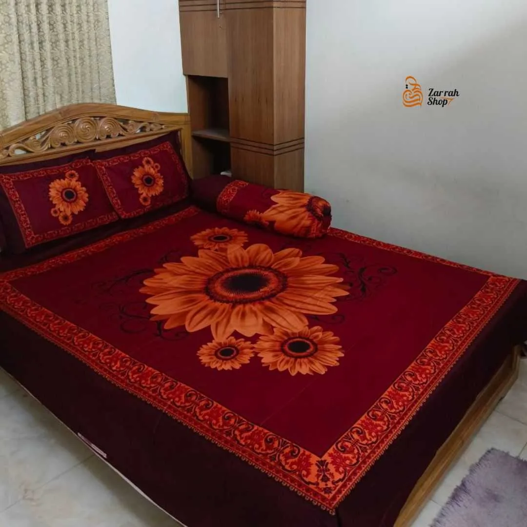 Luxury King size Bed Sheet with Matching Pillow covers