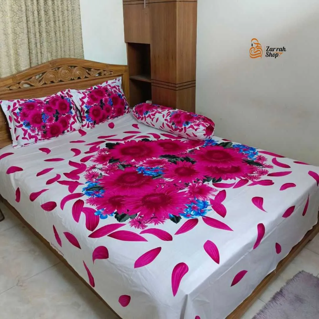 Luxury King size Bed Sheet with Matching Pillow covers