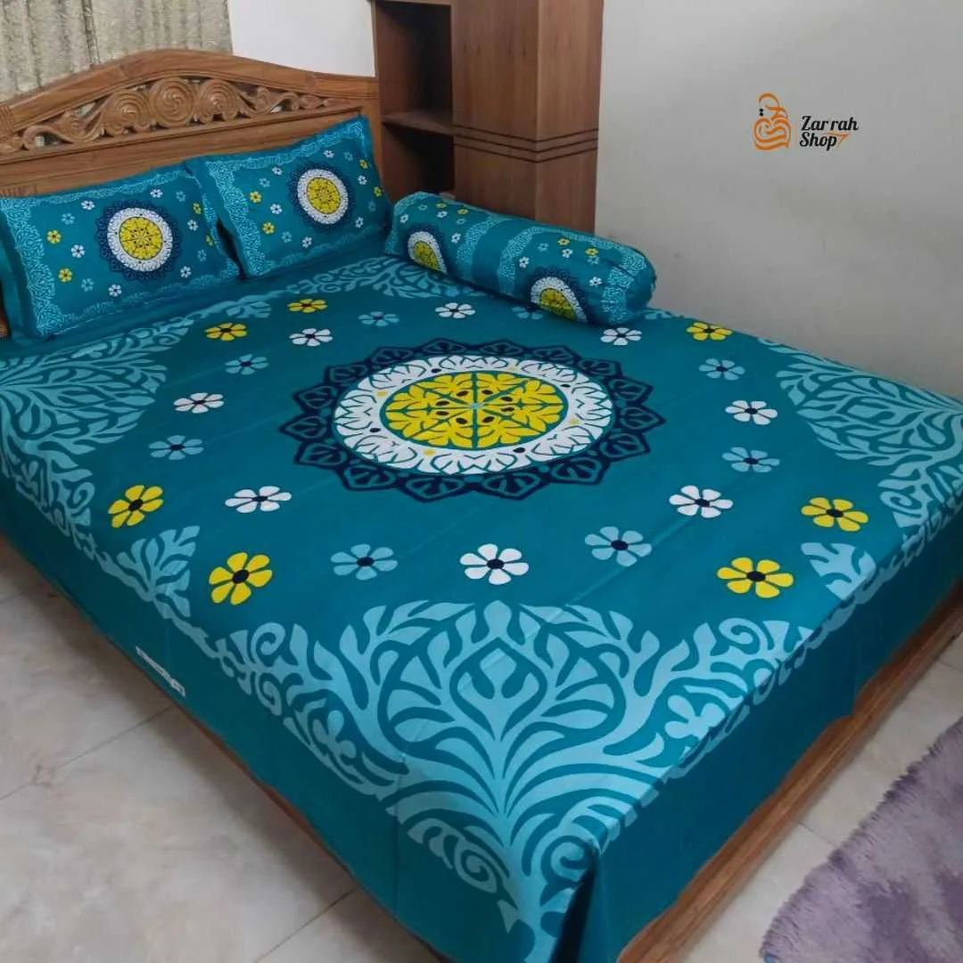 Luxury King size Bed Sheet with Matching Pillow covers