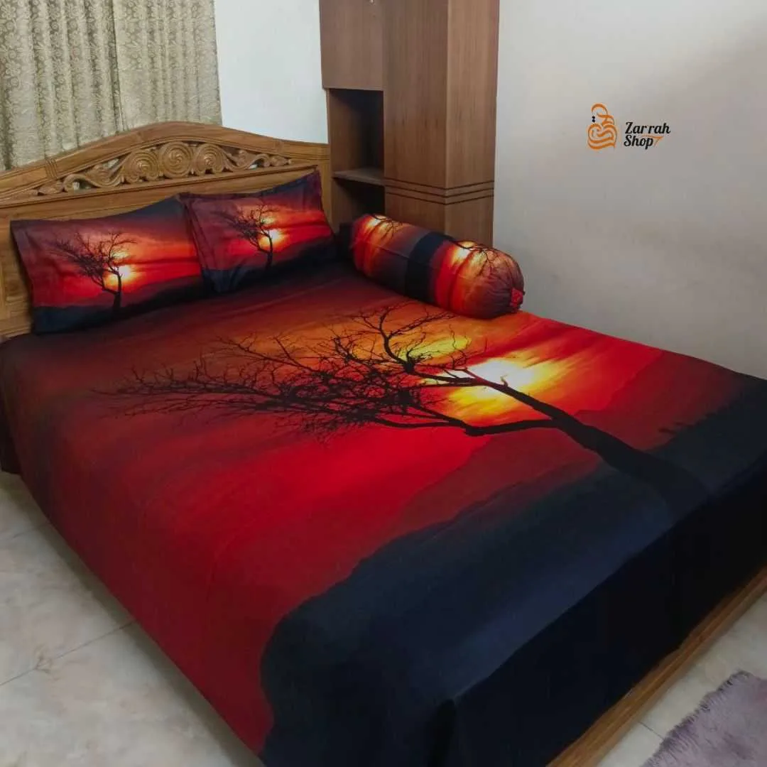 Luxury King size Bed Sheet with Matching Pillow covers