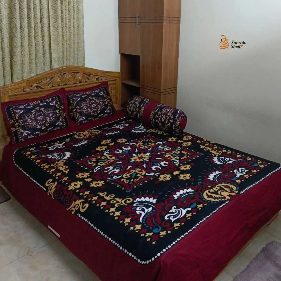 Luxury King size Bed Sheet with Matching Pillow covers
