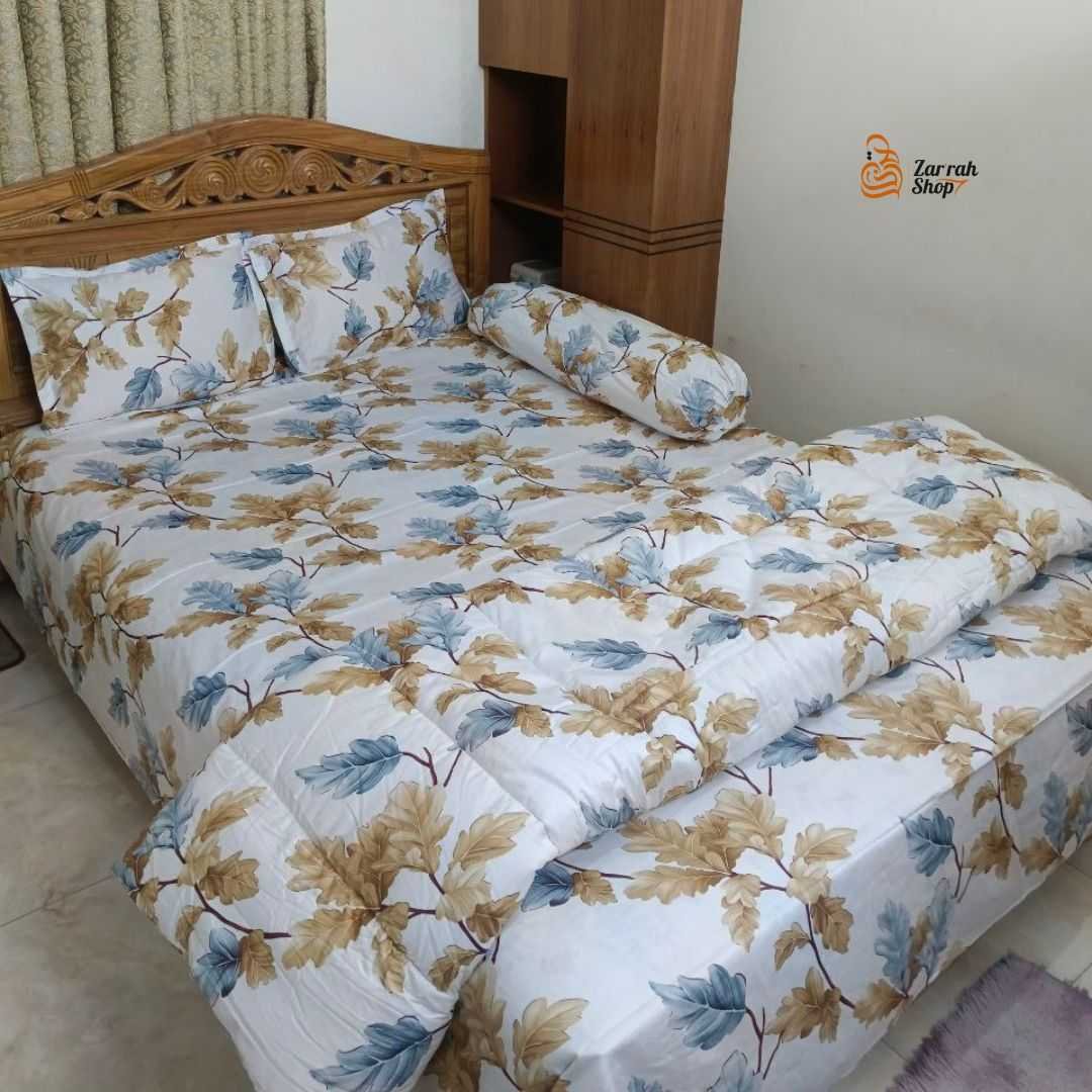 Premium Quality Twill Cotton Comforter 5 Pcs Set
