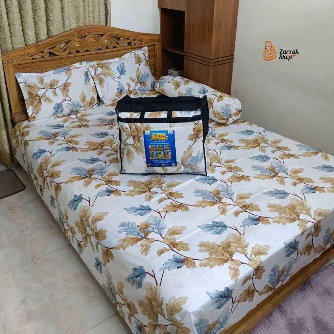 Premium Quality Twill Cotton Comforter 5 Pcs Set - Image 4