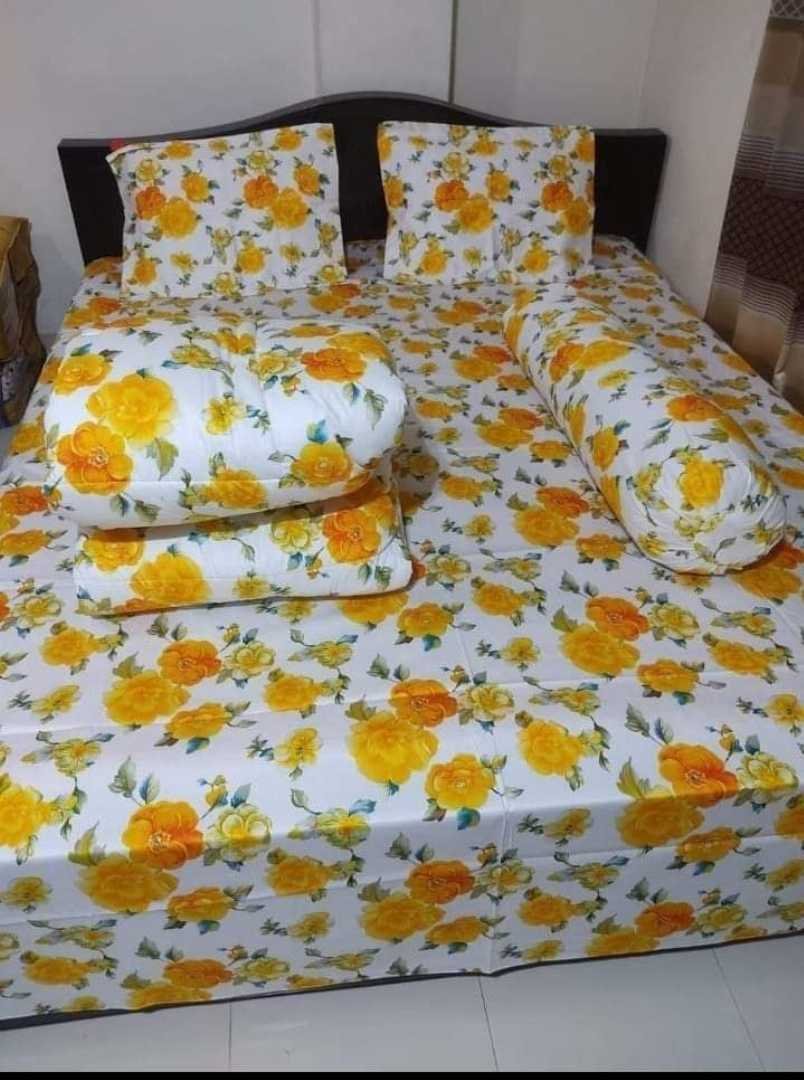 Premium Quality Twill Cotton Comforter 5 Pcs Set