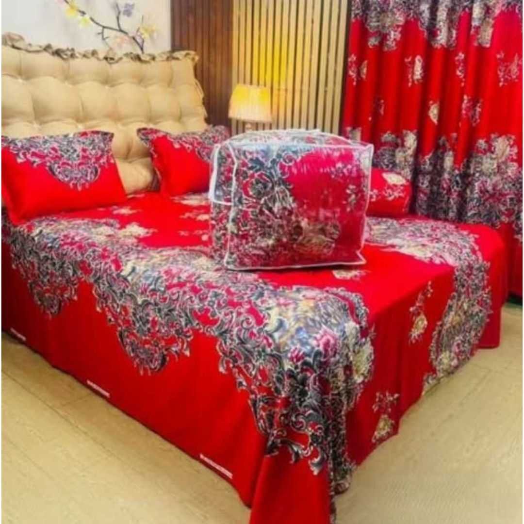 Premium Quality Twill Cotton Comforter 5 Pcs Set