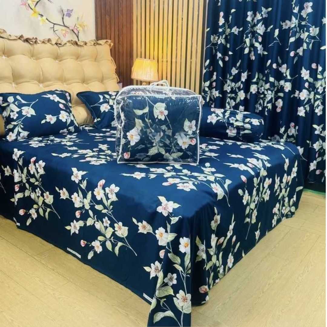Premium Quality Twill Cotton Comforter 5 Pcs Set