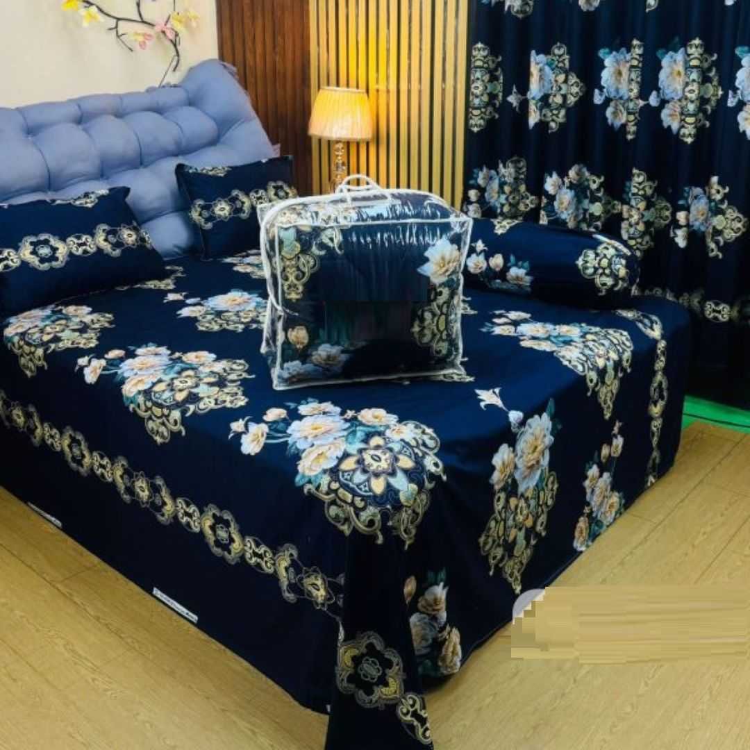 Premium Quality Twill Cotton Comforter 5 Pcs Set