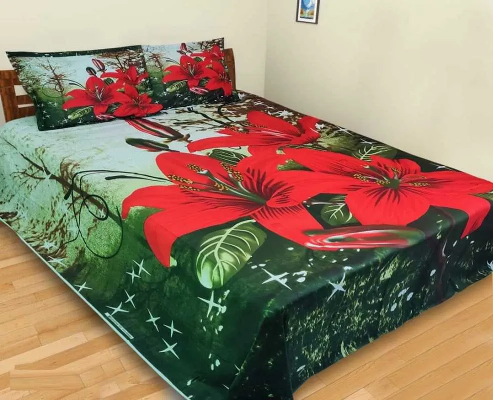 Luxury King size Bed Sheet with Matching Pillow covers
