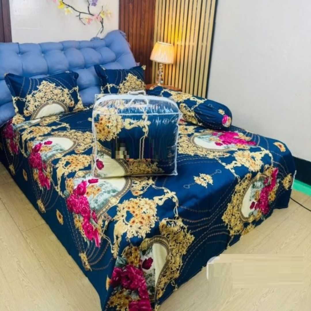 Premium Quality Twill Cotton Comforter 5 Pcs Set