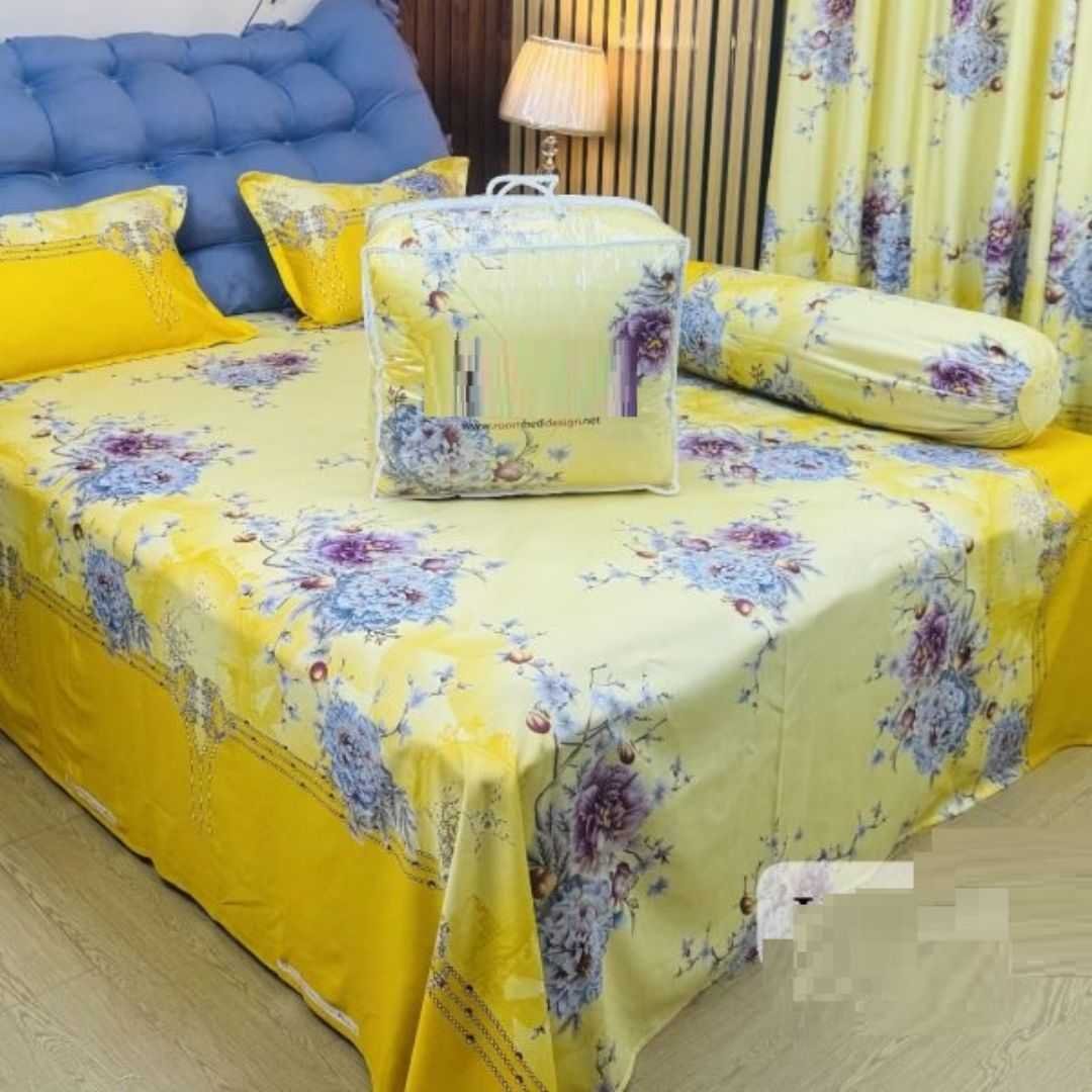 Premium Quality Twill Cotton Comforter 5 Pcs Set