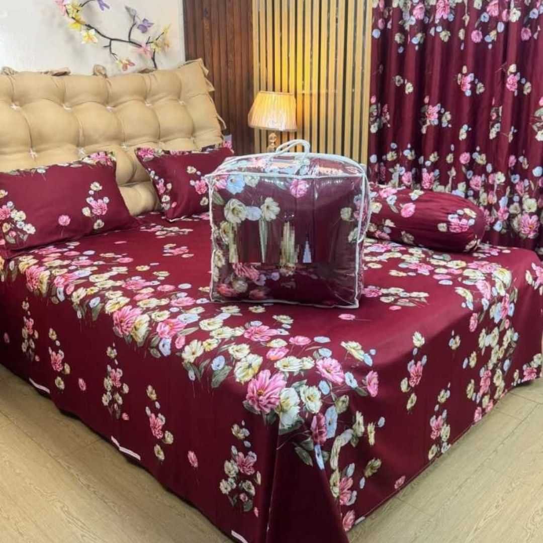 Premium Quality Twill Cotton Comforter 5 Pcs Set