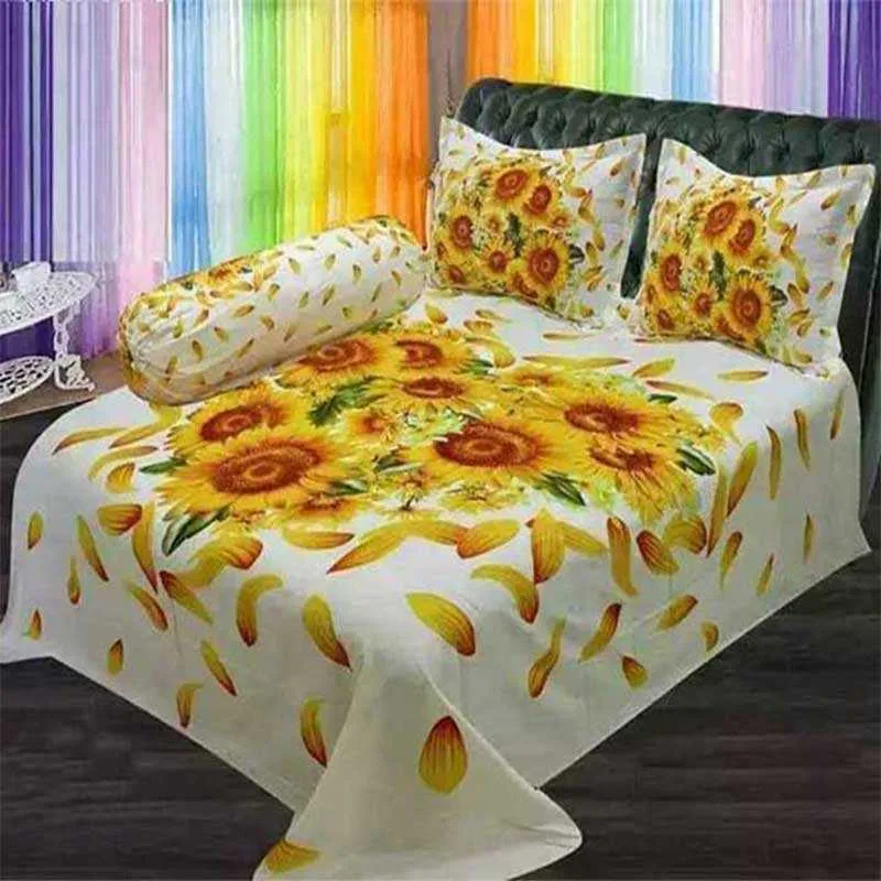 Luxury King size Bed Sheet with Matching Pillow covers