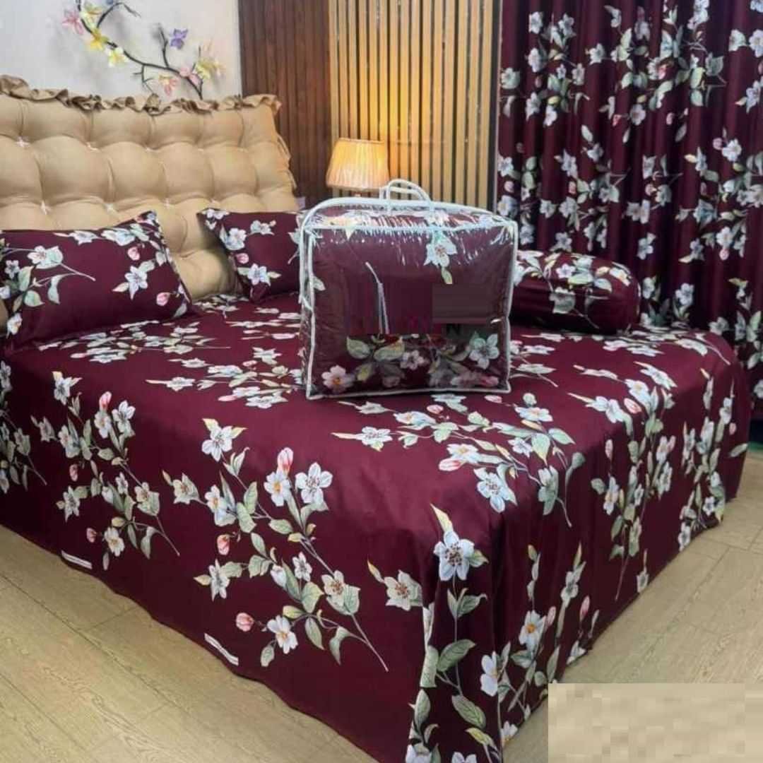 Premium Quality Twill Cotton Comforter 5 Pcs Set